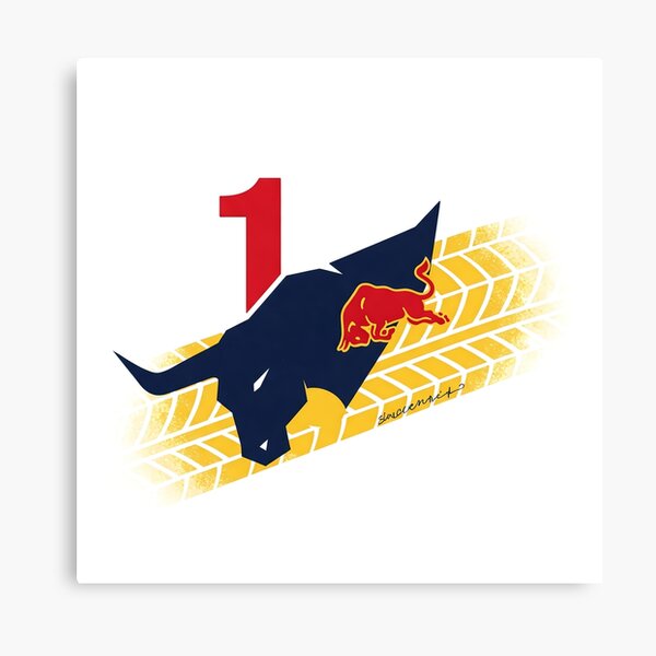 Aperçu de l'œuvre Bull’s Edge - Verstappen x Red Bull Wing Art 2025 créée et vendue par GridLineDesigns.