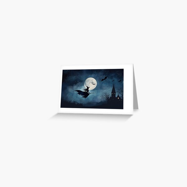 Item preview, Mystical Witch in the Moonlight – Fantasy & Halloween Art designed and sold by Pandora113.