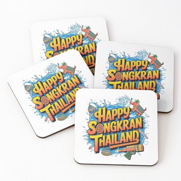 Item preview, Happy Songkran Thailand – Waterproof & Tradition Vintage Retro Design designed and sold by pod24.