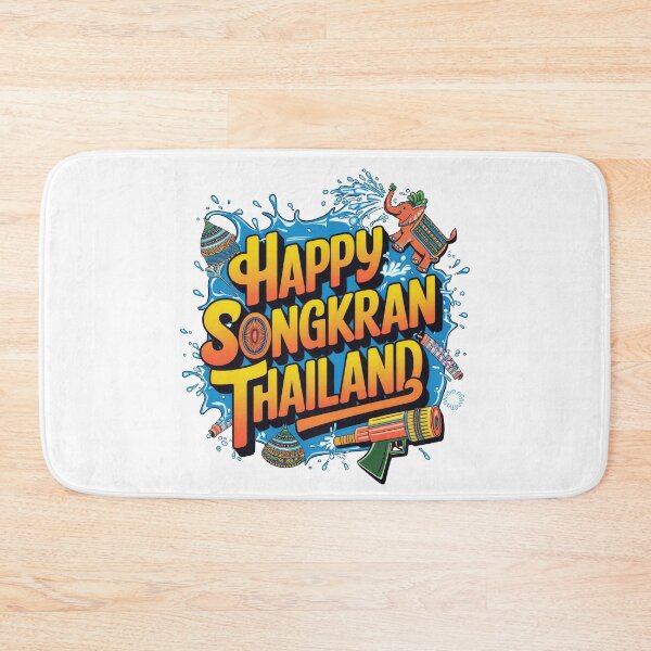 Item preview, Happy Songkran Thailand – Waterproof & Tradition Vintage Retro Design designed and sold by pod24.