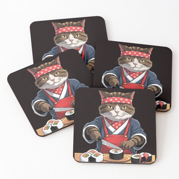 Item preview, Sushi Master Cat designed and sold by GrafiShop.