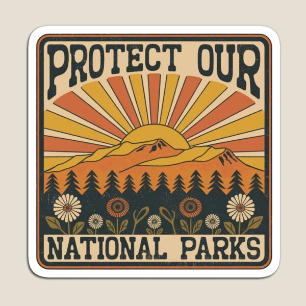 Item preview, Protect Our National Parks (Retro Sunburst) designed and sold by ABOUZAKARIAE.