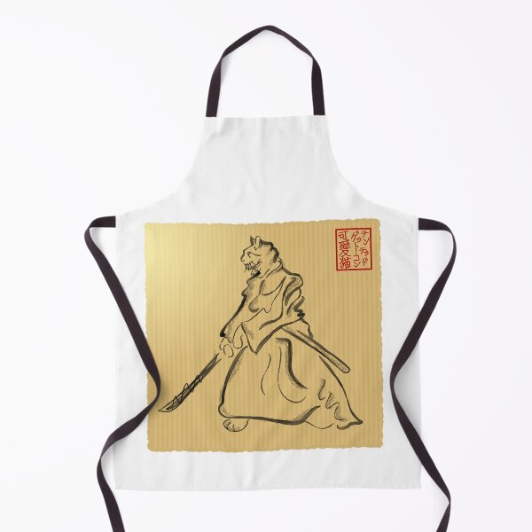 Item preview, Samurai Kawaii Cat Sumi-e Style Painting designed and sold by GetContented.