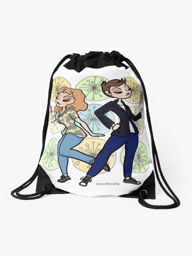 Thumbnail 1 of 3, Drawstring Bag, Horror Besties designed and sold by FrankieFic.