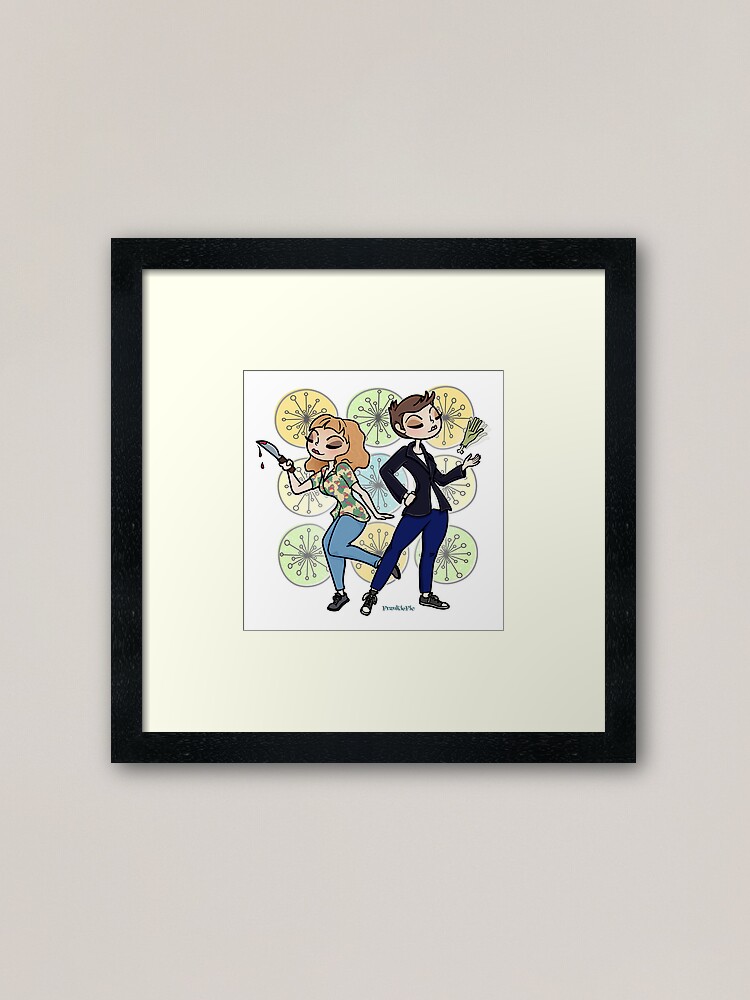 Thumbnail 1 of 7, Framed Art Print, Horror Besties designed and sold by FrankieFic.