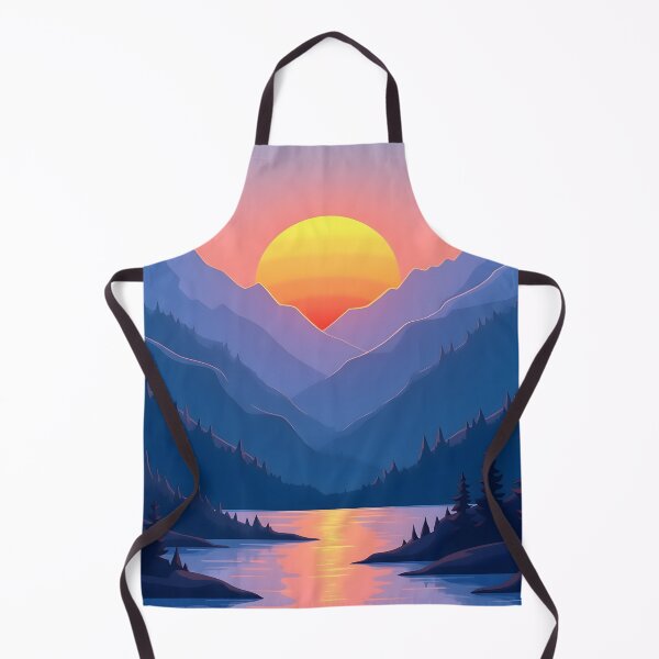 Item preview, Tranquil Peaks: Sunset Over Mountains designed and sold by AbstractAuraArt.