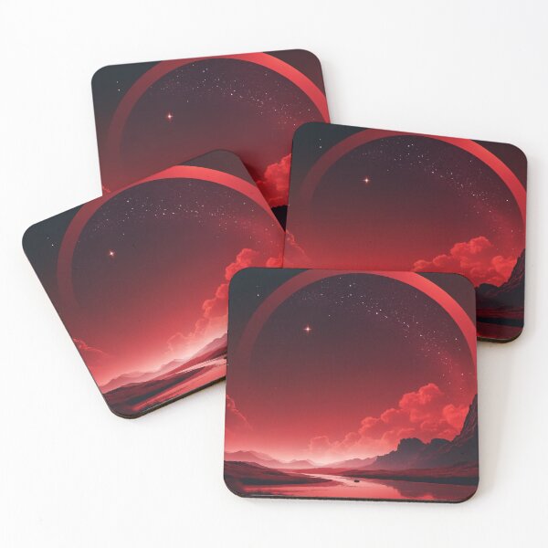 Item preview, Crimson World: A Red Ringed Alien Landscape designed and sold by REPTISLAV.