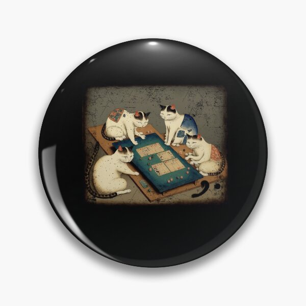 Item preview, Cat Playing Mahjong Funny Players With Letters designed and sold by Dressed For  Duty.