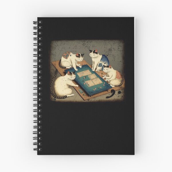 Item preview, Cat Playing Mahjong Funny Players With Letters designed and sold by Dressed For  Duty.