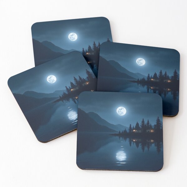 Item preview, Moonlight Serenity: Reflections on a Still Night designed and sold by AbstractAuraArt.