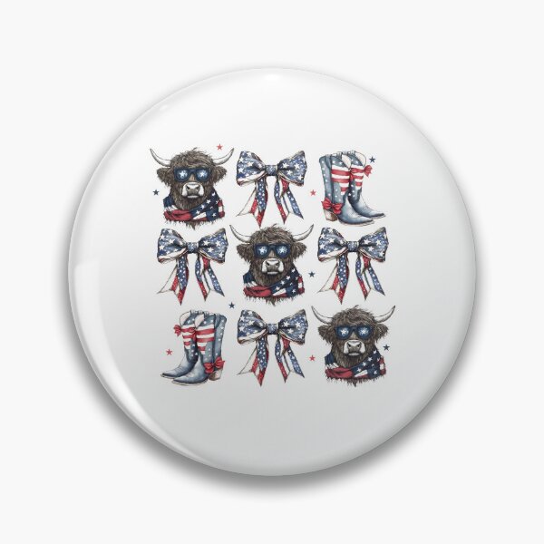 Item preview, America Highland Cow, America Western, 4th of July designed and sold by Benjaminerickso.