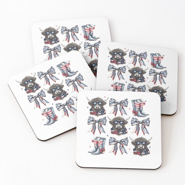 Item preview, America Highland Cow, America Western, 4th of July designed and sold by Benjaminerickso.