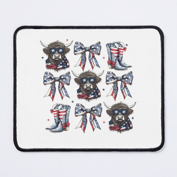 Item preview, America Highland Cow, America Western, 4th of July designed and sold by Benjaminerickso.