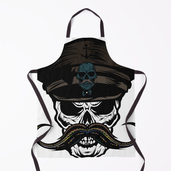 Item preview, skull mustached kepi cap mustache hipster skull captain designed and sold by Achille3777.