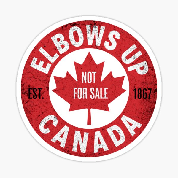 Vista previa del artículo con la obra «Elbows Up Canada no está en venta», diseñado y vendido por Angry Swan Designs.