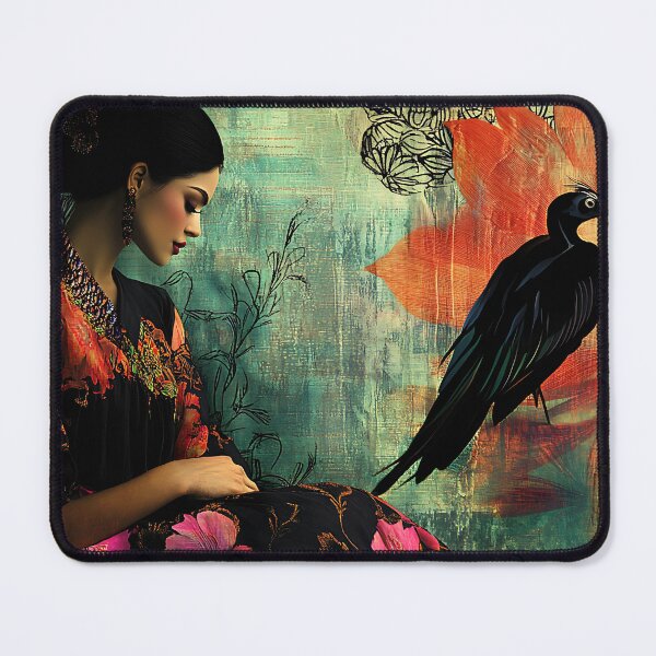 Item preview, Floral Elegance and the Black Bird designed and sold by daila70.