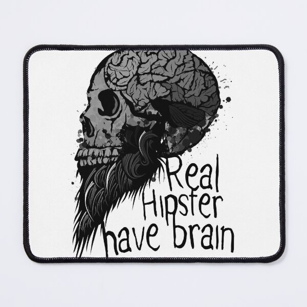 Item preview, head of death real hipster have brain crane skull bearded beard profile designed and sold by Achille3777.