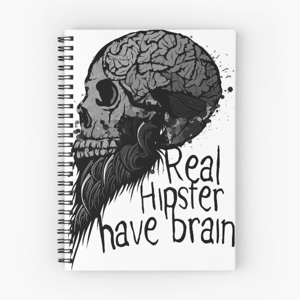 Item preview, head of death real hipster have brain crane skull bearded beard profile designed and sold by Achille3777.