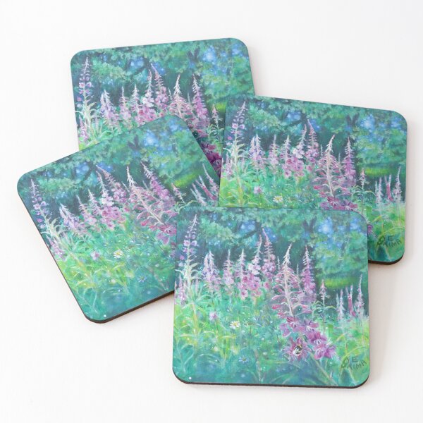 Item preview, RoseBee Willow Herb - flowers and bee designed and sold by LittleLiz.