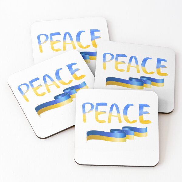 Item preview,  word of peace blue and yellow with Ukrainian flag designed and sold by DIGITALIAA.