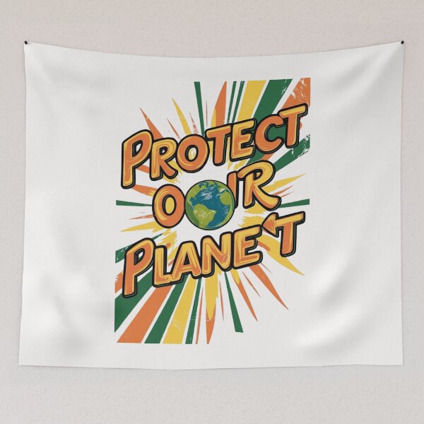 Item preview, Protect Our Planet Retro Eco Design designed and sold by ibobo4656.