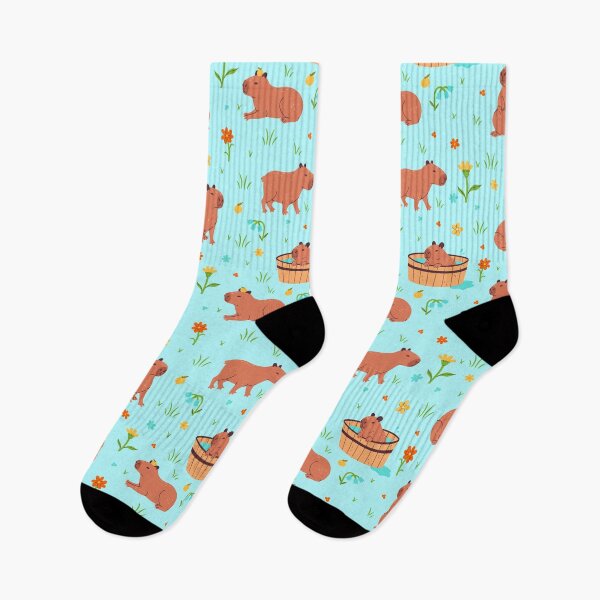 Item preview, cute capybaras and flowers designed and sold by burbura.