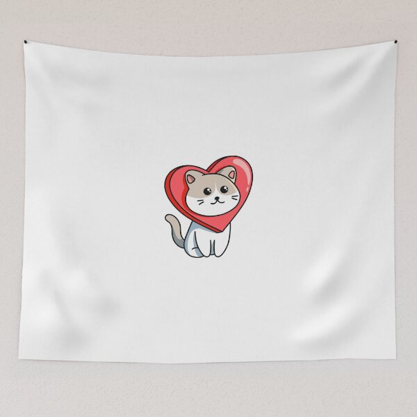 Item preview, Love-Struck Kitty – Adorable Heart-Frame Cat designed and sold by yogiskencing.