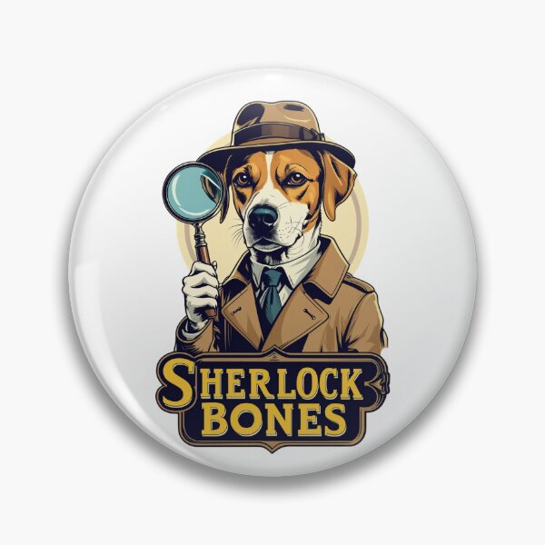 Item preview, Sherlock Bones Detective Dog Funny  Dog Humor Dog Lover Gift Mystery Dog designed and sold by Furry Paw  Prints.