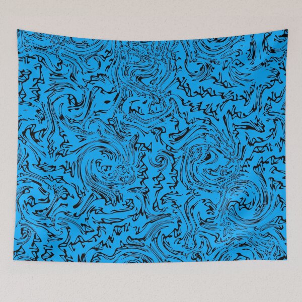 Item preview, Abstract Black & Blue Spring Fractal Brew 8 designed and sold by SXW Designs.