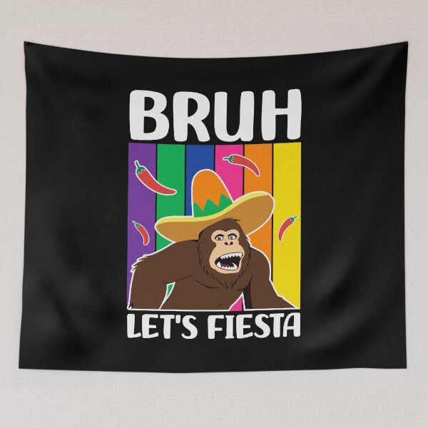 Item preview, Bruh Let's Fiesta Cinco de Mayo Celebrations Bigfoot Lovers Funny Mexican Party designed and sold by Stick-Artistry.