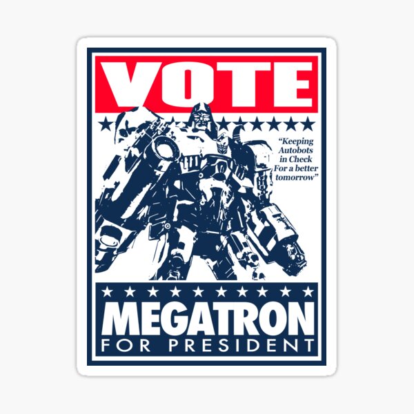 Item preview, Transformers - Gen 1 - Vote Megatron designed and sold by RebeccaGuerrero.