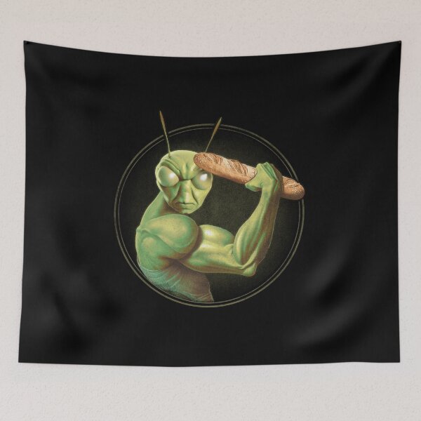 Item preview, Muscular Cricket Holding Bread designed and sold by TurtleDojo.