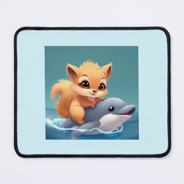 Item preview, Squirrel On A Dolphin Ride designed and sold by MaglisUniverse.