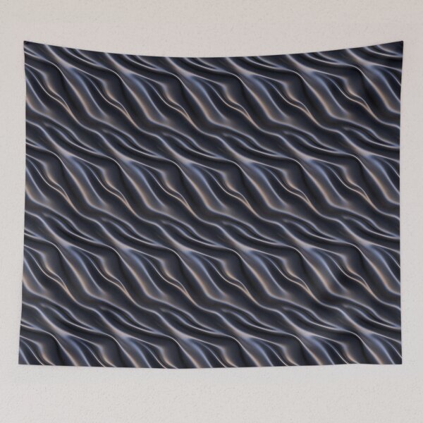 Item preview, Dark Wavy Metallic Texture designed and sold by patternicco.
