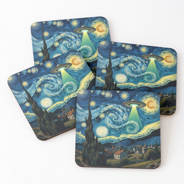 Item preview, Starry Night UFO designed and sold by hopefulvibes.