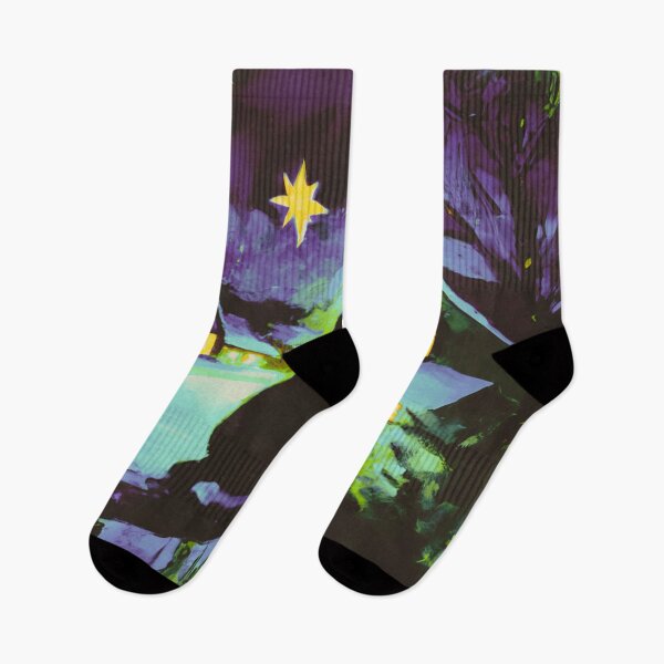 Item preview, Cat in village of night with star 1 designed and sold by MerryCrown.