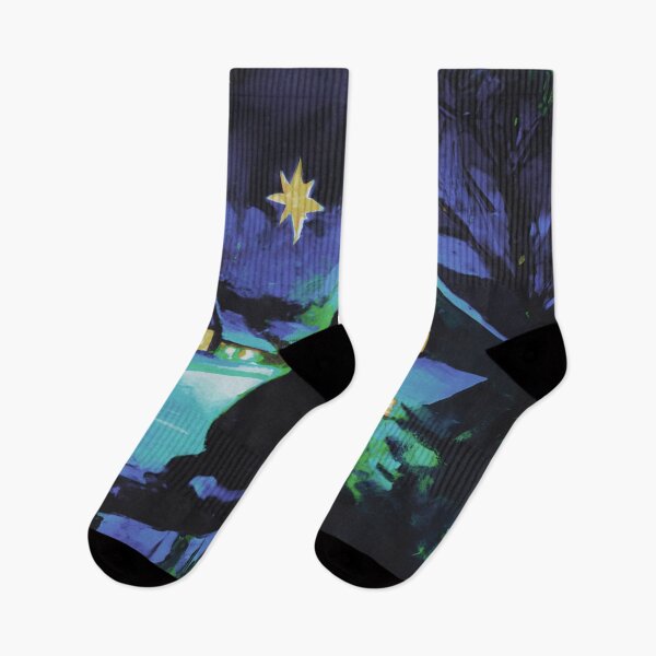 Item preview, Cat in village of night with star 2 designed and sold by MerryCrown.