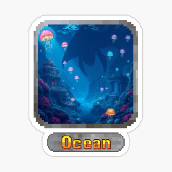 Item preview, Pixel RPG - Ocean Temple designed and sold by Pixels & Popcorn.