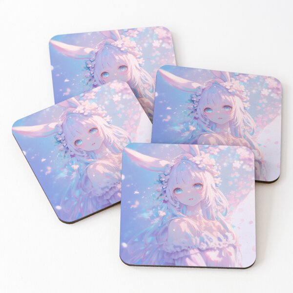 Item preview, Ethereal Bunny Girl in a Dreamy Sakura Garden – Soft Fantasy Anime Art designed and sold by Kawai Anime Shop.
