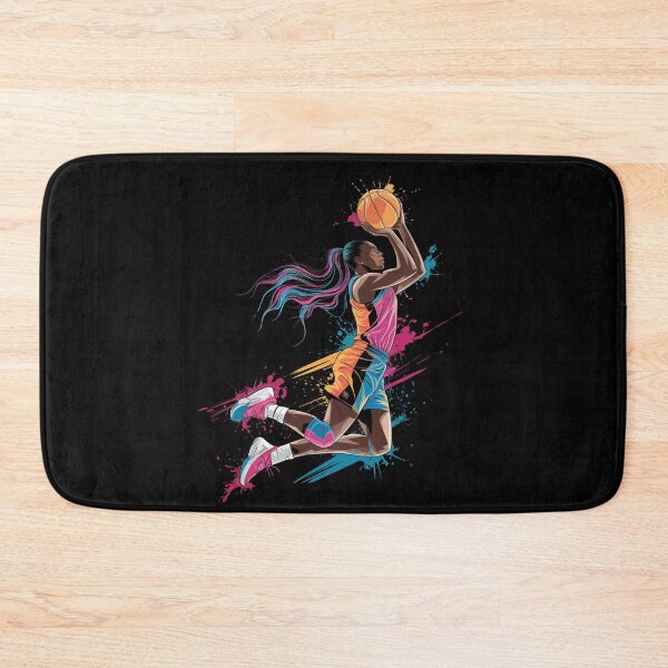 Item preview, Basketball girl colorful paint designed and sold by MadCatPrints.