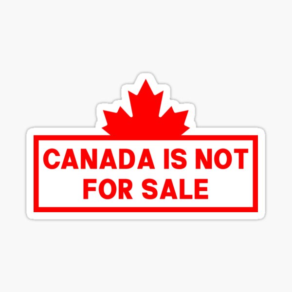 Vista previa del artículo con la obra «Canadá no está en venta: apoye a Canadá», diseñado y vendido por PixVib.