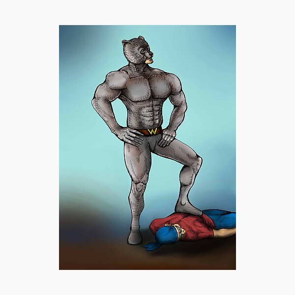Vista previa del artículo con la obra «Hombre wombat», diseñado y vendido por RifficStudios.