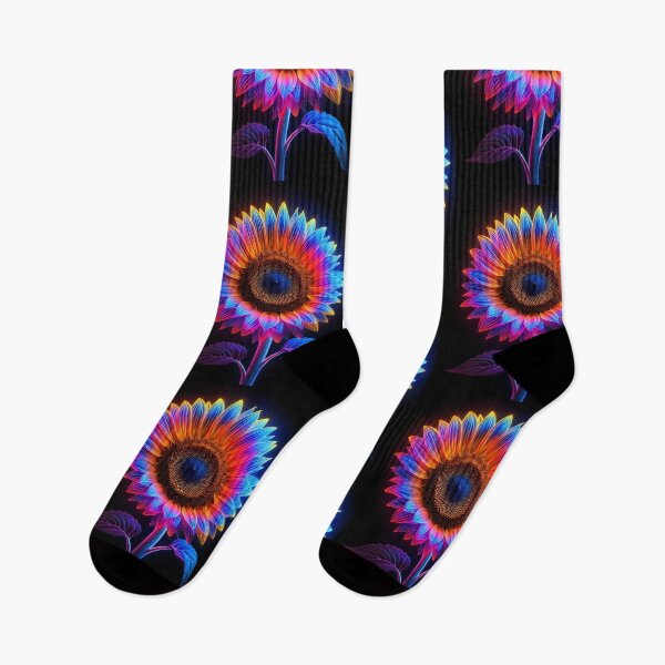 Item preview, Bright Colorful Neon Stylized Realistic Sunflower designed and sold by Jessica Kirsh.