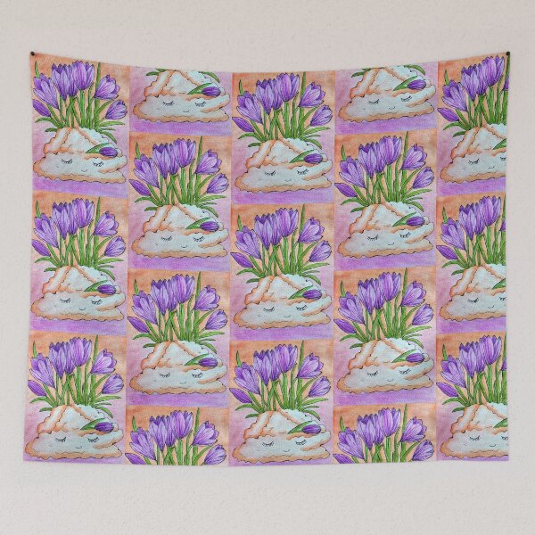 Item preview, Crocuses on cloud designed and sold by Paintedhues.