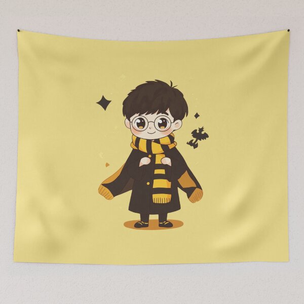 Item preview, Cute Chibi Wizard in Yellow House Scarf  designed and sold by AP43-STUDIO.