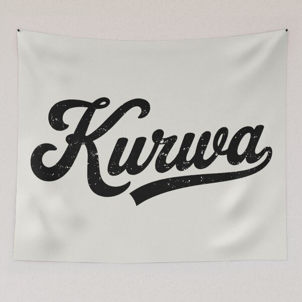 Item preview,  Kurwa Polish Swear Distressed designed and sold by Anniko Art Studio.