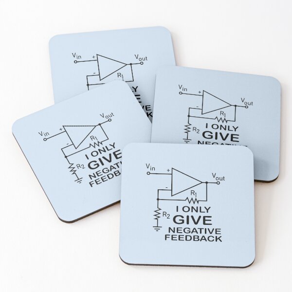 Item preview,  Negative feedback Circuit Diagram Electronics Engineers Students and Electricians Technicians designed and sold by Science Engineering Gifts.