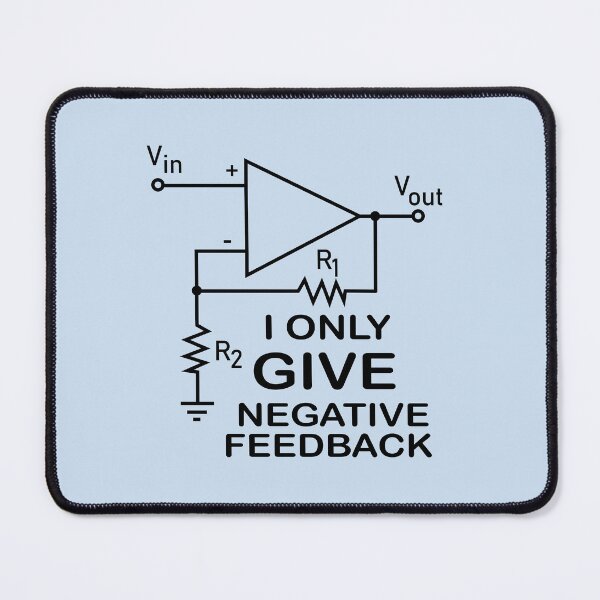 Item preview,  Negative feedback Circuit Diagram Electronics Engineers Students and Electricians Technicians designed and sold by Science Engineering Gifts.