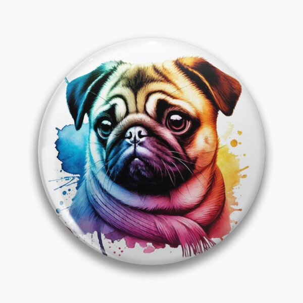 Item preview, Pug Watercolor Portrait designed and sold by MaedK.