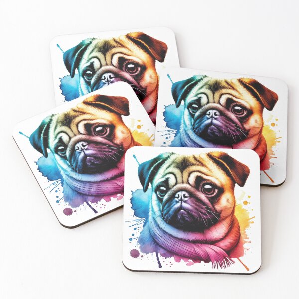 Item preview, Pug Watercolor Portrait designed and sold by MaedK.